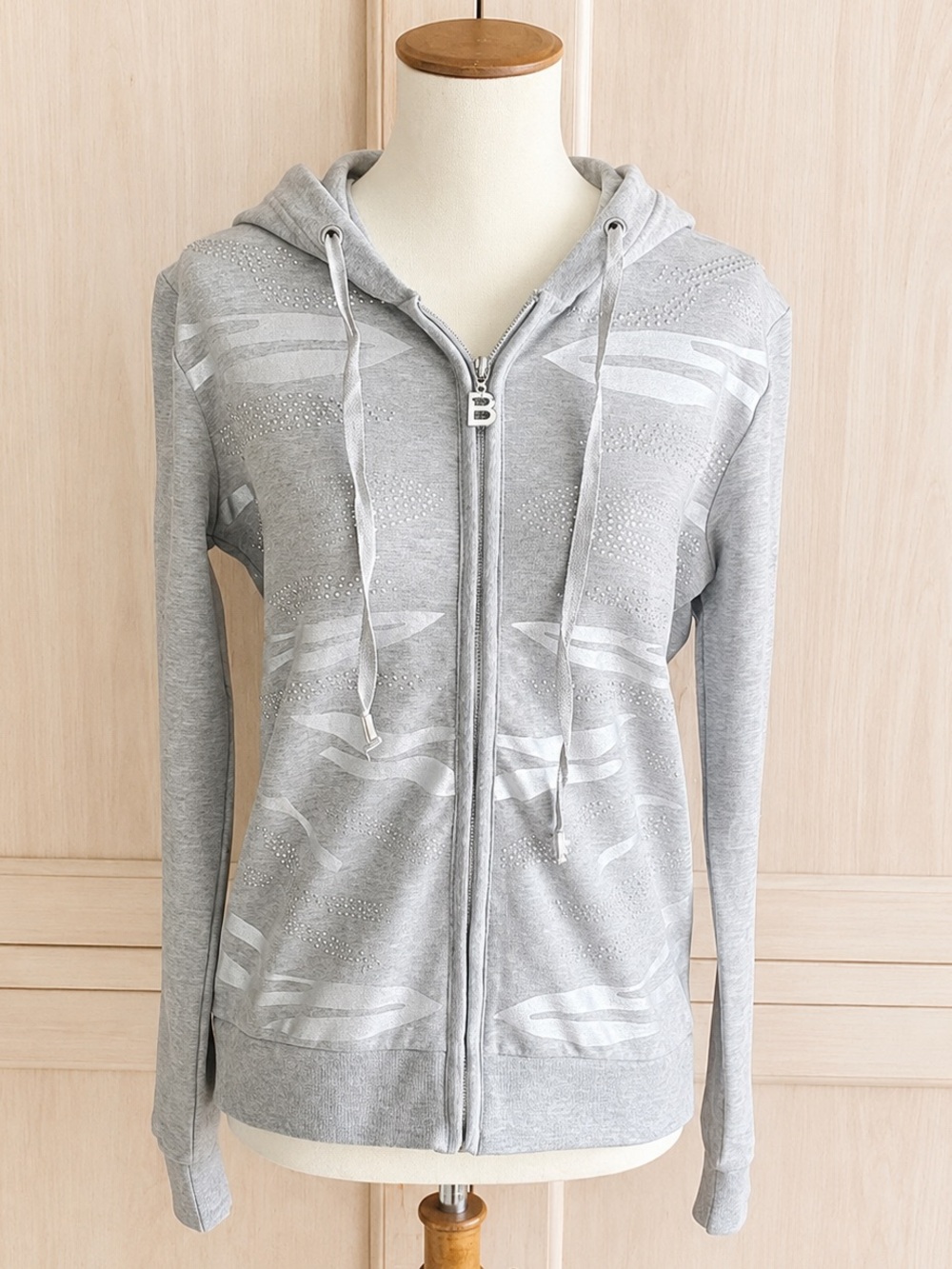 BCBGMaxAzria Heather Gray Full Zip  Hoodie Sz M NWT